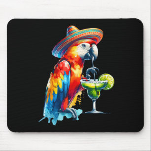 Mousepad Cinco De Mayo Sombrero Mexicano Papagaio Bebendo U