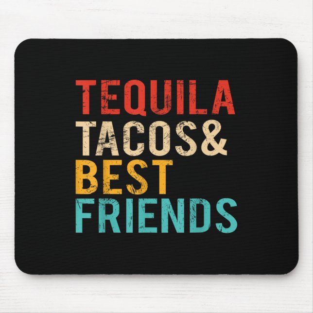 Mousepad Cinco de Mayo Tequila Tacos Melhor Bebendo de Amig (Frente)
