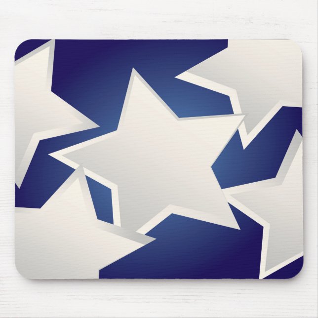 Mousepad Cinco estrelas brancas (Frente)