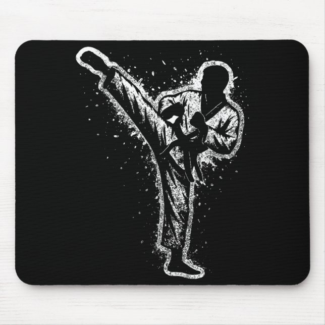 Mousepad Cinto de Taekwondo Chute de Karatê Artes Marciais (Frente)