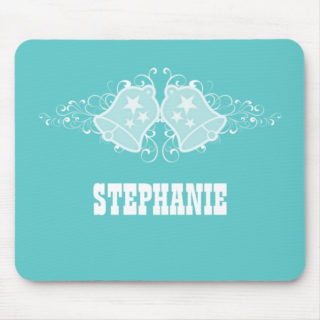 Mousepad Cintos de Natal e Sujidade Mousepad, Aqua (Frente)