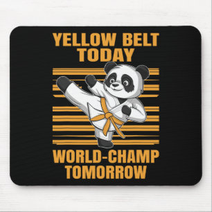 Mousepad Cinturão Amarelo Hoje Campeão Mundial Amanhã Panda