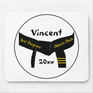 Mousepad Cinturão negro do grau das artes marciais ó