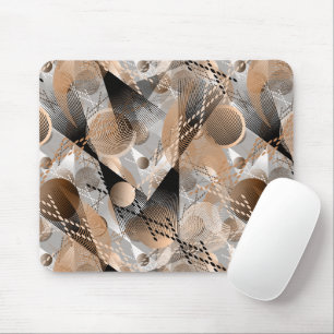 Mousepad Cinza, abstração marrom.