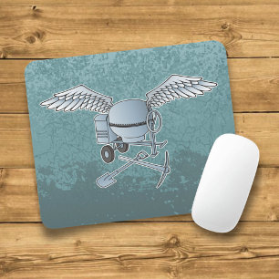 Mousepad Cinza azul de misturador de betão