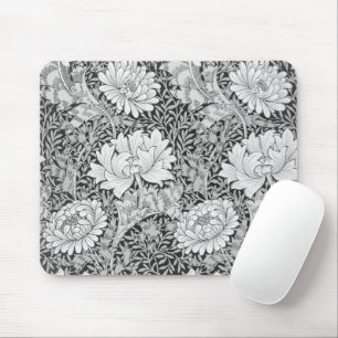 Mousepad Cinza Chrysanthemum, William Morris