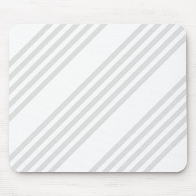 Mousepad Cinza clara e padrão de cinco faixas brancas (Frente)