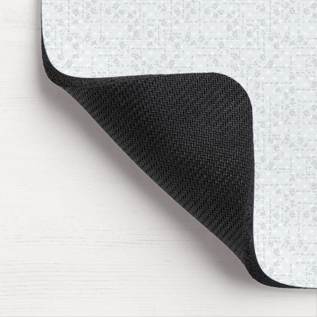 Mousepad Cinza Claro Floral Geométrico | Padrão Moderno de  (Canto)