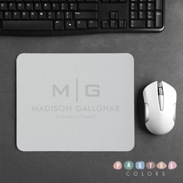 Mousepad Cinza Claro Pastel Aço Cor Luz Suave Sólida (Solid Soft Light Gray Pastel Steel Grey Color Mouse Pad
)