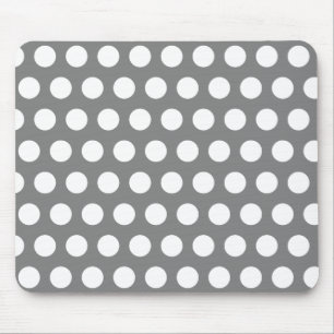 Mousepad Cinza com Bolinhas