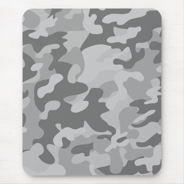 Mousepad Cinza de caça militar, prata (Frente)