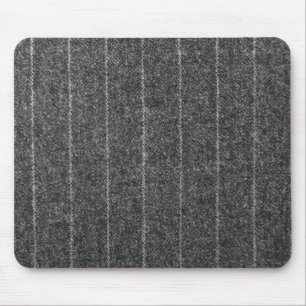 Mousepad Cinza de carvão Pinstripe Tecido Preto