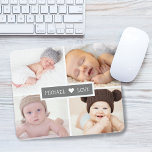 Mousepad Cinza de Colagem de Fotos do Amor Familiar<br><div class="desc">Envie-me uma mensagem se precisar de assistência ou se tiver algum pedido especial.</div>