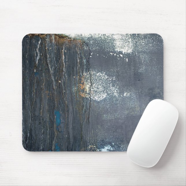 Mousepad Cinza de Grunge e Abstrato Azul (Com mouse)