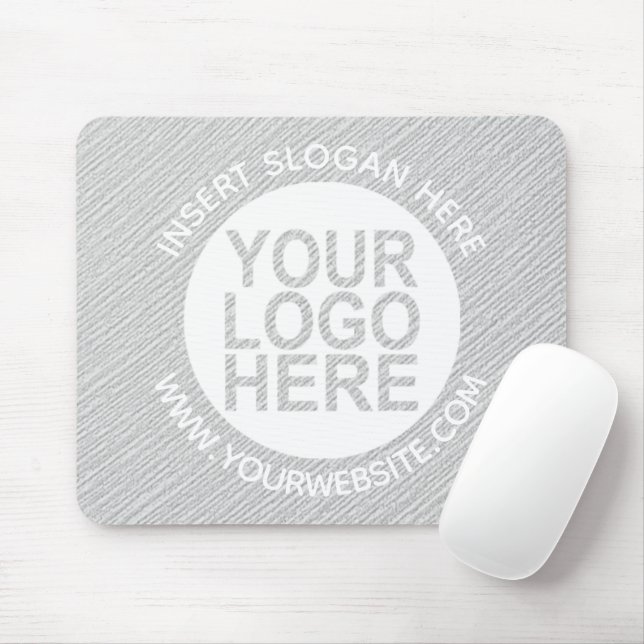 Mousepad Cinza de logotipo de empresa personalizada (Com mouse)