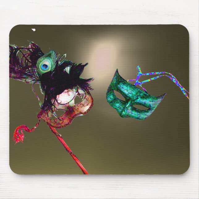Mousepad CINZA de MASCARADA MARDI GRAS (Frente)