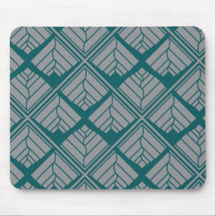 Mousepad Cinza de Teto Repetido de Folha Quadrada