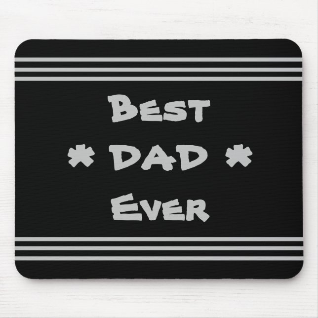 Mousepad cinza e preto moderno e elegante e simples Pai (Frente)