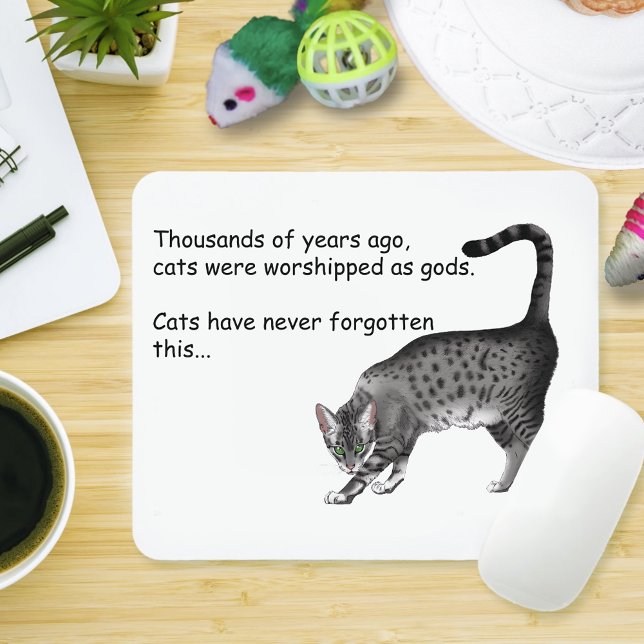 Mousepad Cinza egípcia de gato (Criador carregado)