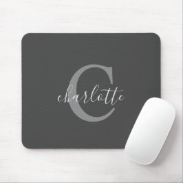 Mousepad Cinza Escura Personalizada Simples