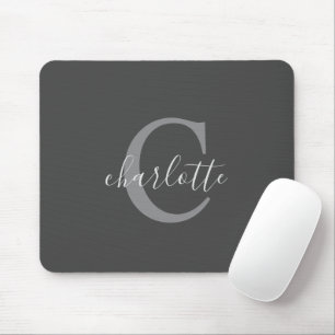 Mousepad Cinza Escura Personalizada Simples