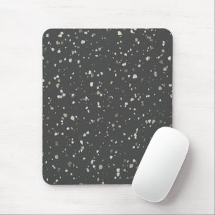 Mousepad Cinza Escura Terrazzo Pattern