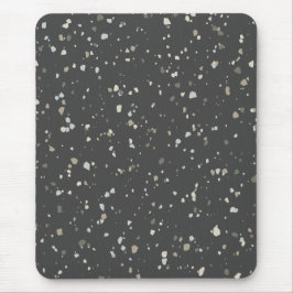 Mousepad Cinza Escura Terrazzo Pattern