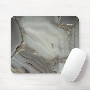 Mousepad Cinza Marble com Veia Dourada