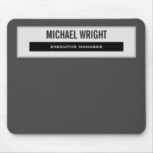 Mousepad Cinza Negra Moderna Simples Minimalista