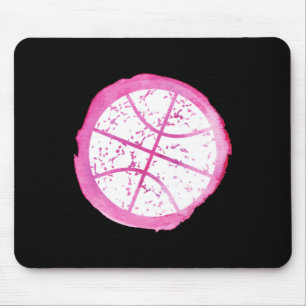 Mousepad Cinza Rosa de Basquete
