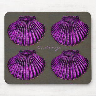 Mousepad cinza roxo Thunder_Cove dos escudos de scallop