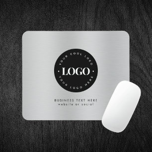 Mousepad Cinza Silver Metálico Adicionar Logotipo Personali