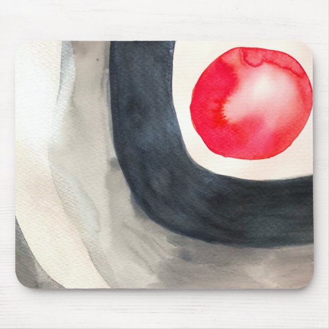 Mousepad Cinza solar e arte moderna abstrato negra (Frente)