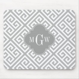 Mousepad Cinza Wt Chave Grega Diag T Cinza Dk Nome Monogram