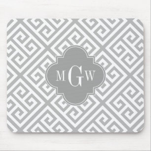 Mousepad Cinza Wt Chave Grega Diag T Cinza Dk Nome Monogram