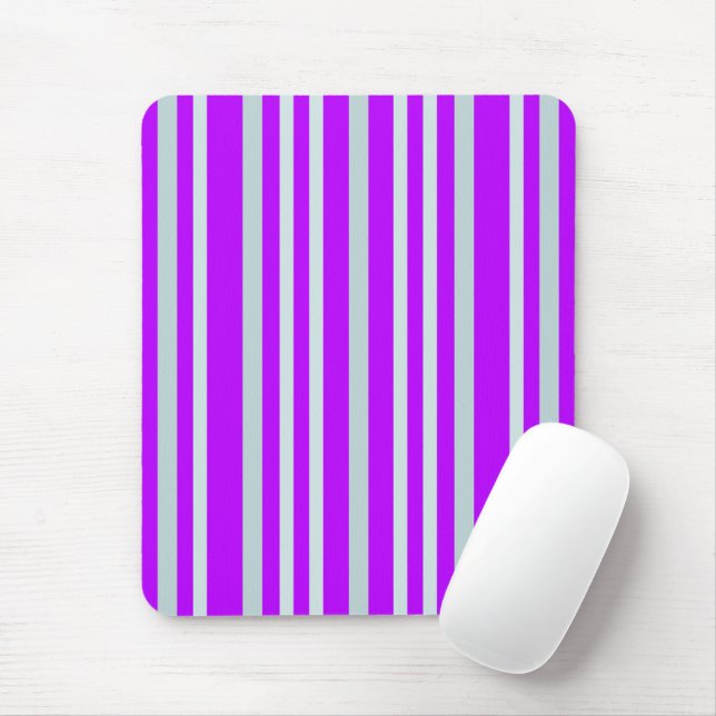 Mousepad Cinzas Cinzentas - Faixa Verde Sobre Roxo Bonito (Com mouse)
