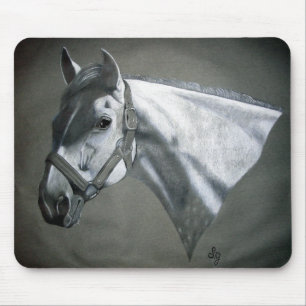 Mousepad Cinzas de arte em equídeos Cinzas