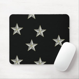 Mousepad cinzas de estrelas a preto