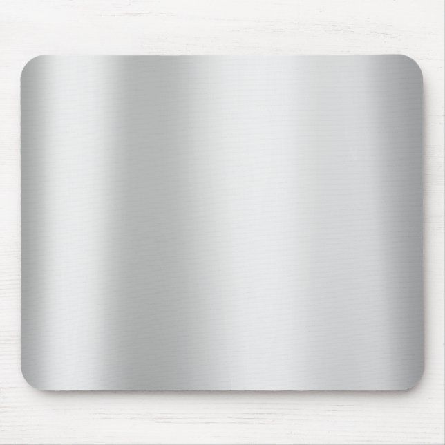 Mousepad Cinzas de prata Monocrome Aço Metálico Dourado Mín (Frente)