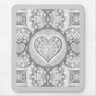 Mousepad Cinzas de rendas cerâmicas