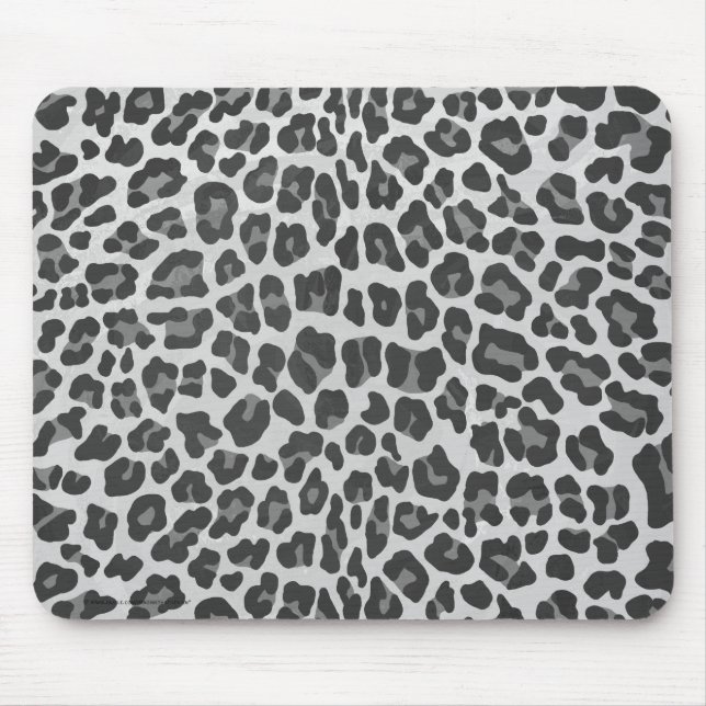 Mousepad Cinzas do leopardo e luz - impressão das cinzas (Frente)