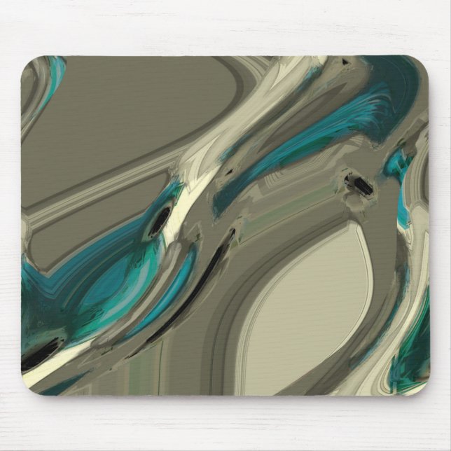 Mousepad Cinzas e Abstrato-arte azul (Frente)