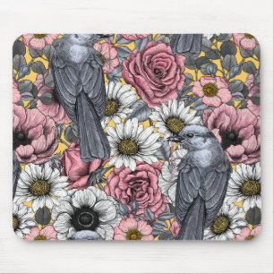 Mousepad Cinzas e flores