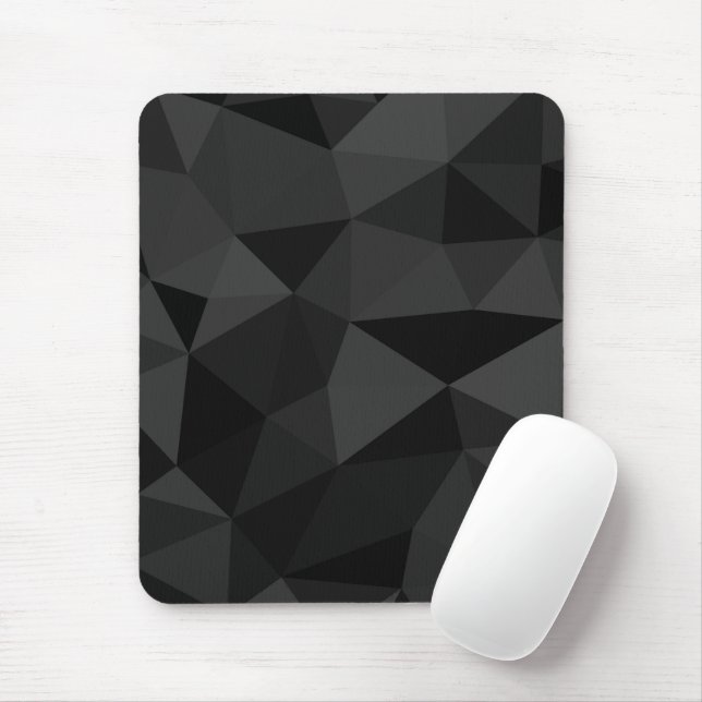 Mousepad Cinzas escuras e malhagem geométrica negra (Com mouse)