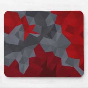 Mousepad Cinzas, triângulos vermelhos dispostos aleatoriame