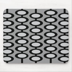 Mousepad cinzento e preto do teste padrão retro d