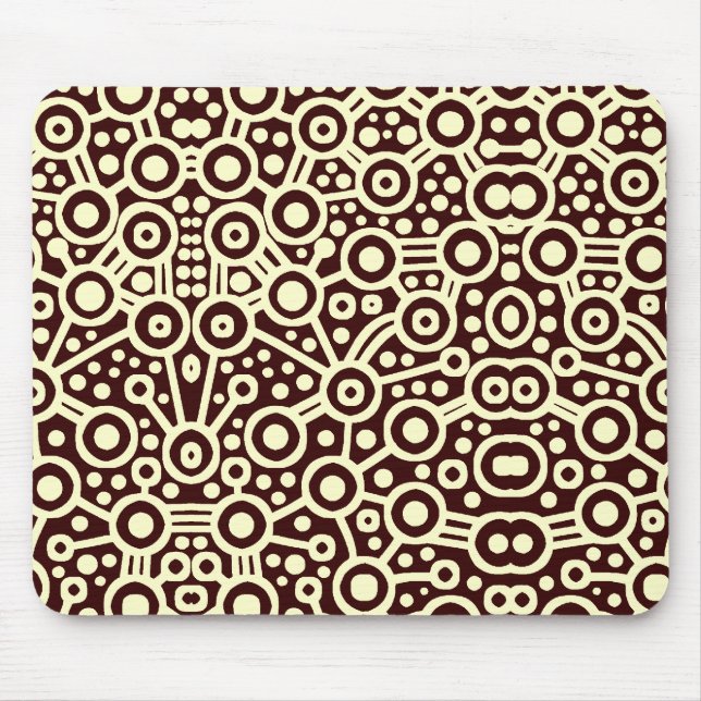 Mousepad Circuito de alienígena II - Creme em castanho escu (Frente)