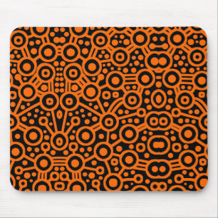 Mousepad Circuito de alienígena II - Laranja a Preto
