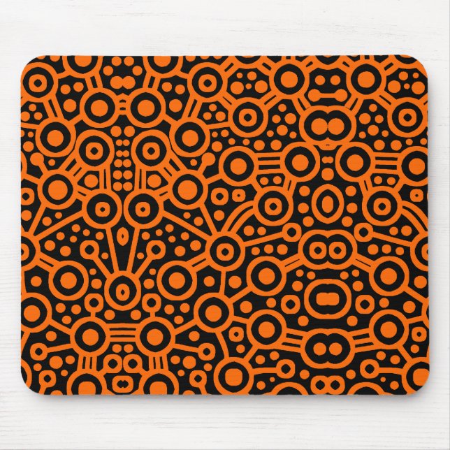 Mousepad Circuito de alienígena II - Laranja a Preto (Frente)