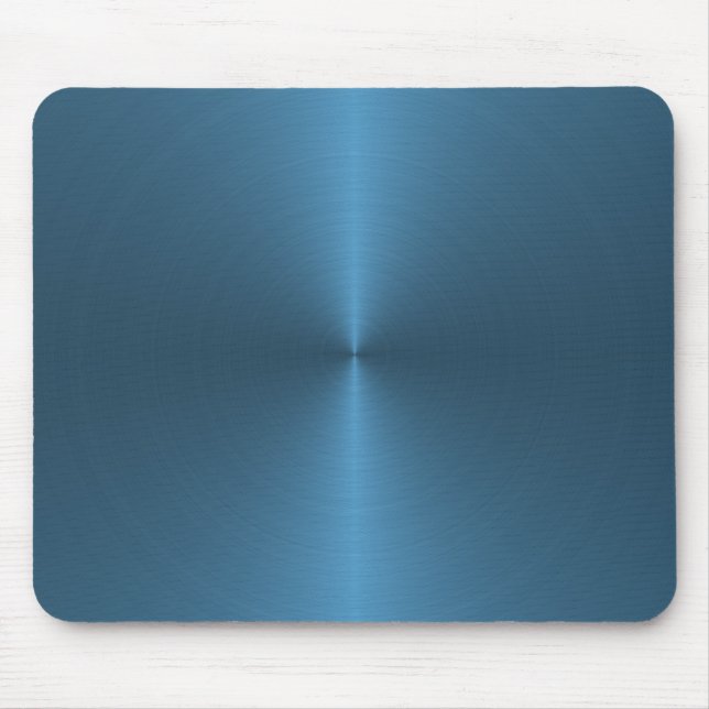 Mousepad circular azul escovada (Frente)